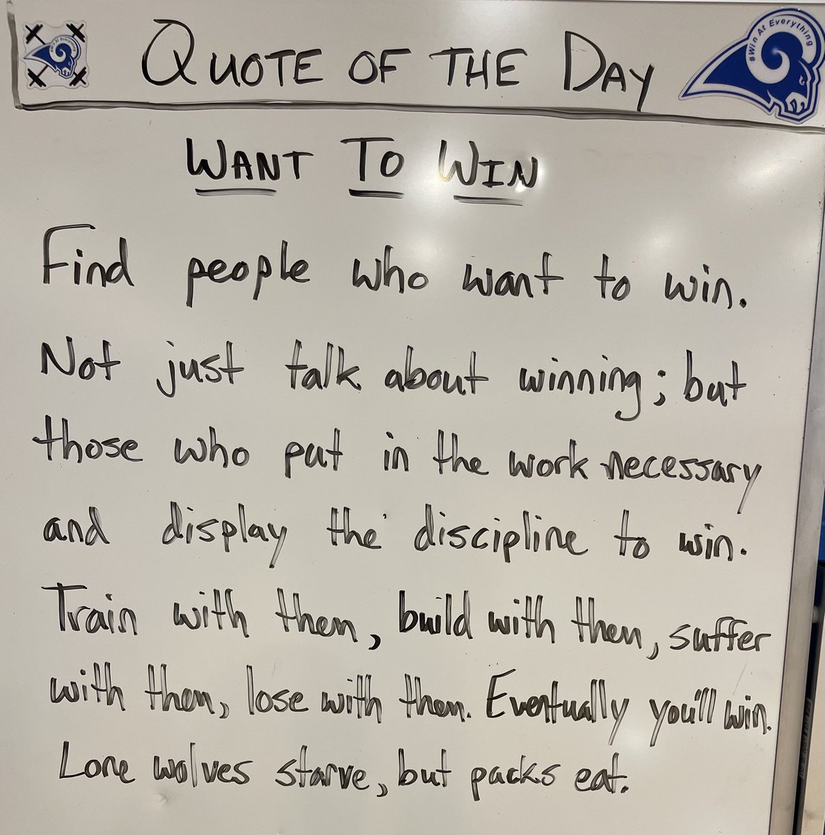 👀 for people who genuinely want to win. You can’t just talk about winning. You have to be willing to be disciplined enough to do whatever it takes.