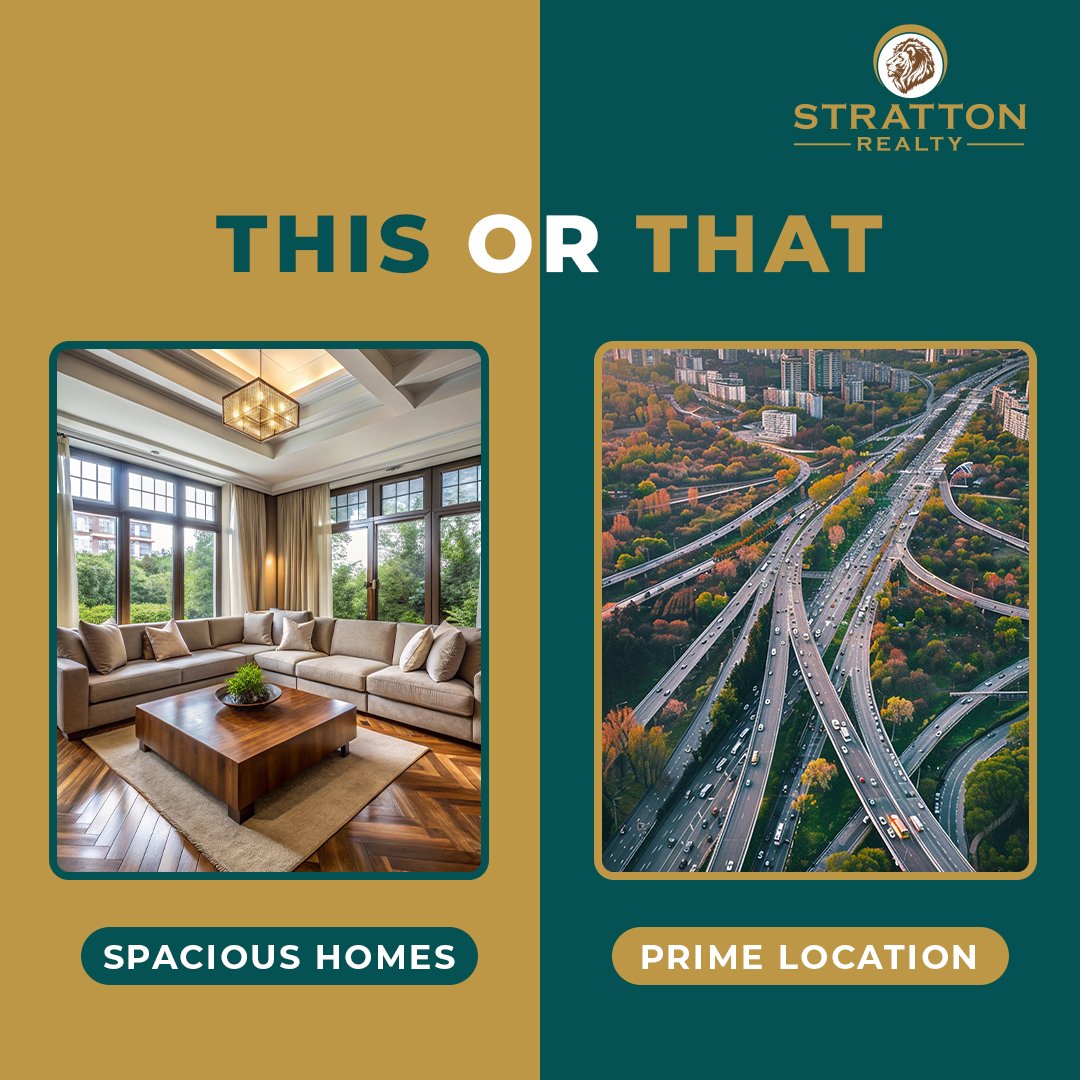 _strattonrealty's tweet image. When it comes to your dream home, what matters more to you?
Spacious Homes with comfort &amp;amp; elegance OR A Prime Location that keeps you connected.
Drop your choice in the comments.

#Poll #CommentNow #ThisOrThat #RealEstate #Invest #Pune #Explore #StrattonRealty #Strattonites