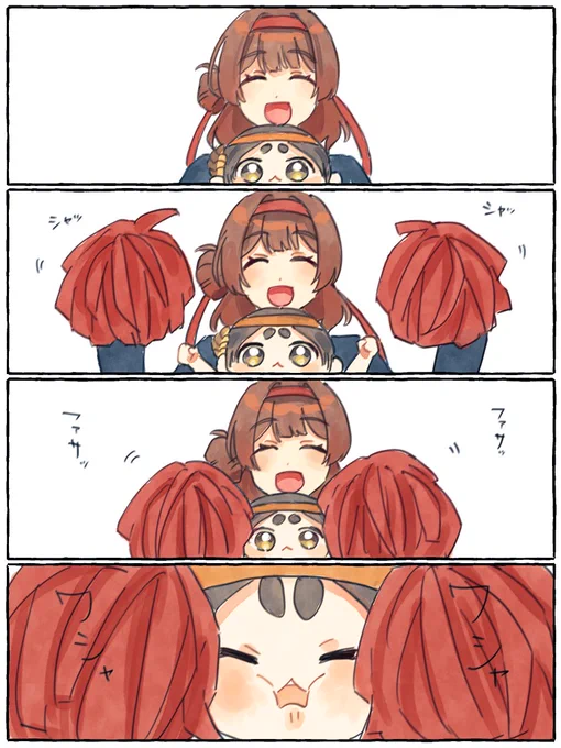 ちび千奈と花海佑芽とポンポン 