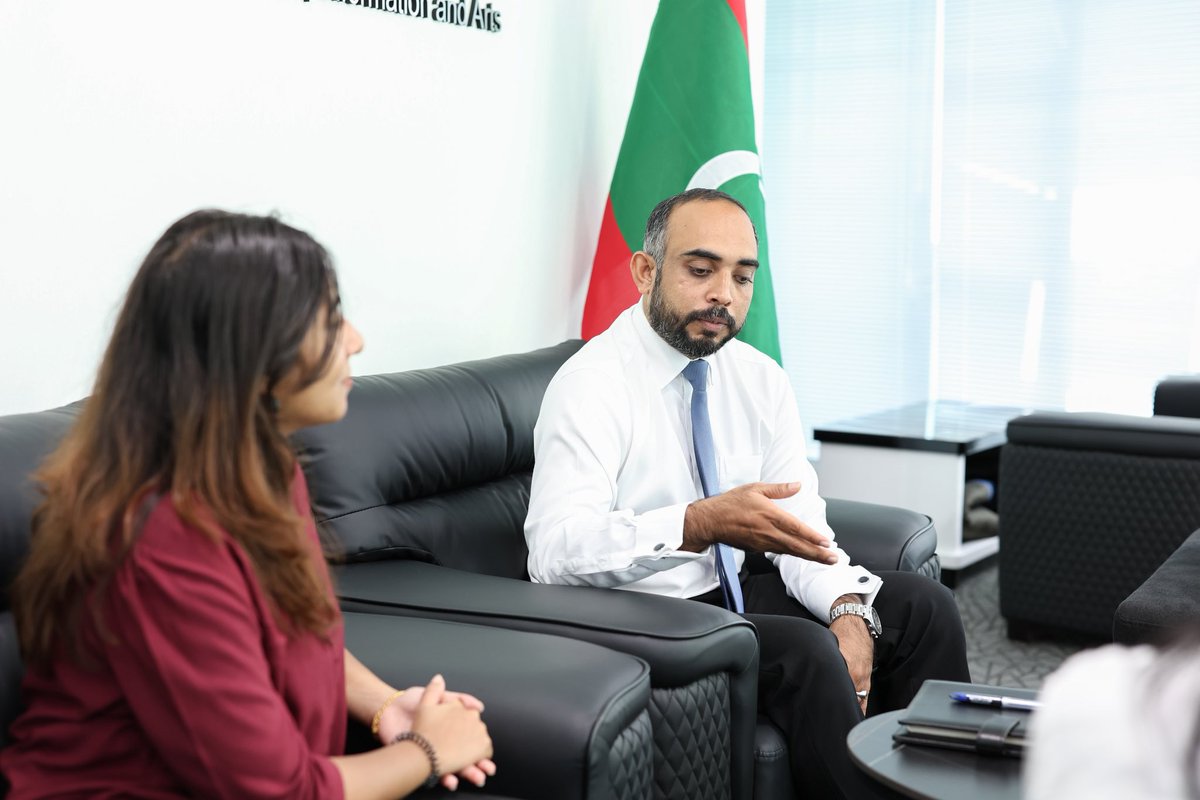 YouthGovMv's tweet photo. Today, Minister Ibrahim Waheed (Asward) and the Presidential Youth Advisory Board met with the Youth Policy Advisory Group (NGO) to discuss collaboration on the National Youth Policy. https://t.co/CfauqKlY4L