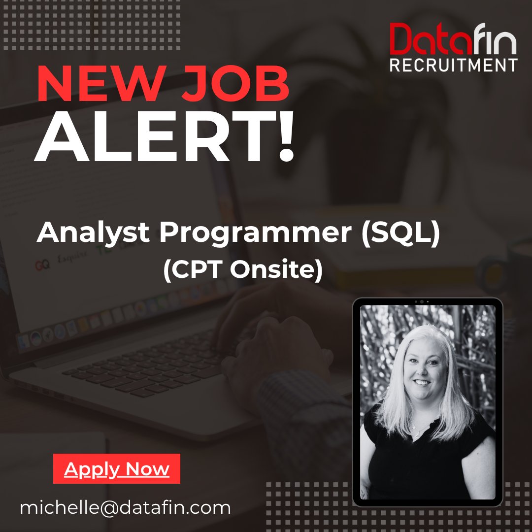 DatafinSA's tweet image. ANALYSE basic user requirements, design, implement and support less complex technical systems as the next Analyst Programmer sought by a reputable Retail Group.

Apply here - datafin.com/job/analyst-pr…

#analystprogrammer #datafinrecruitment