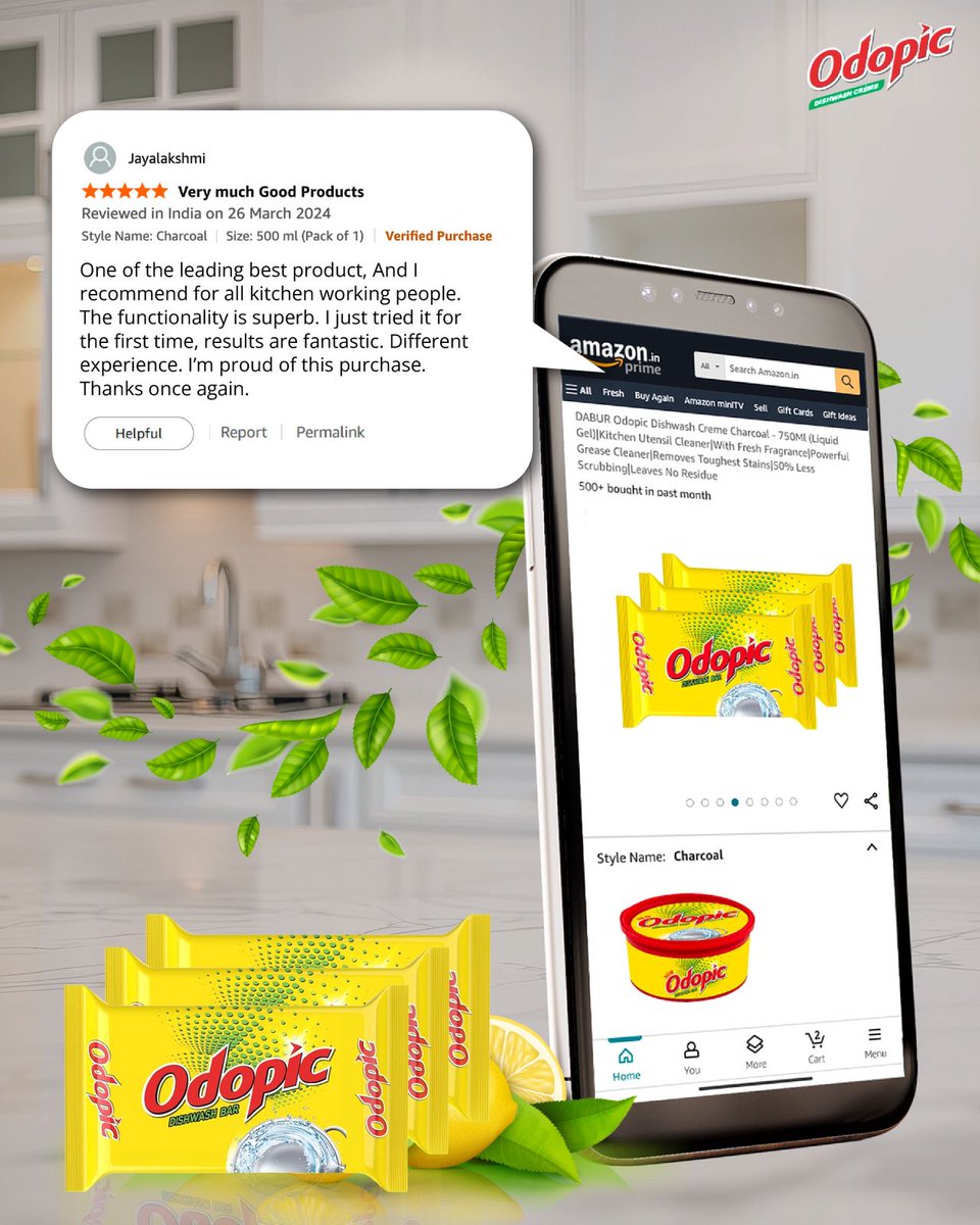 OdopicDishwash's tweet image. We could talk about shine all day, but our users say it best. 💬✨
From weekday meals to festive feasts, Odopic has become their trusted kitchen companion for effortless cleaning.

#Odopic #RealStories #ShineWithOdopic