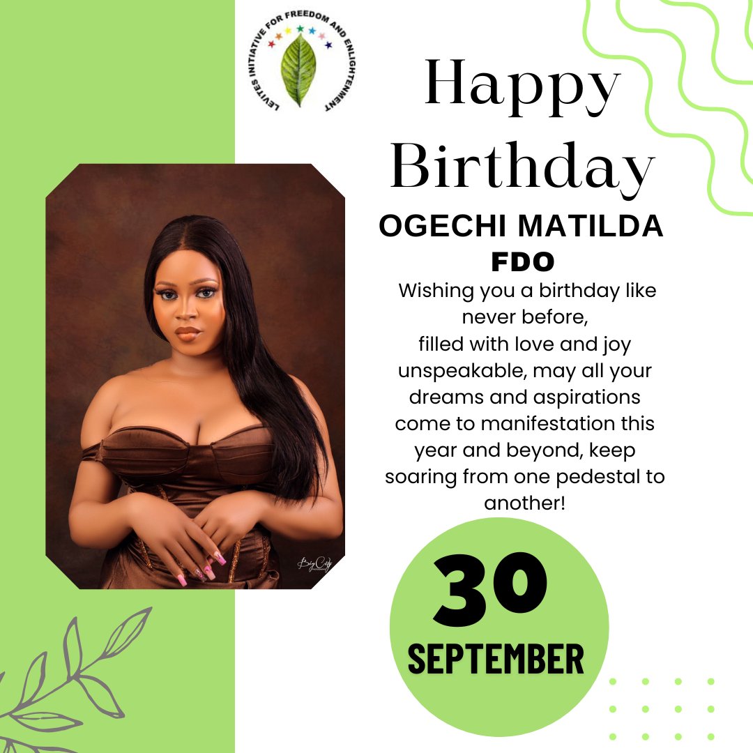 levitesinitiat1's tweet photo. Welcome to a phase where your dreams, aspirations and wishes are now made a reality, as you celebrate today, celebration will never cease in your life and family.
Keep shining like the Star that you are.
Happy birthday once more ❤️❤️❤️. https://t.co/jr2neuUBVv