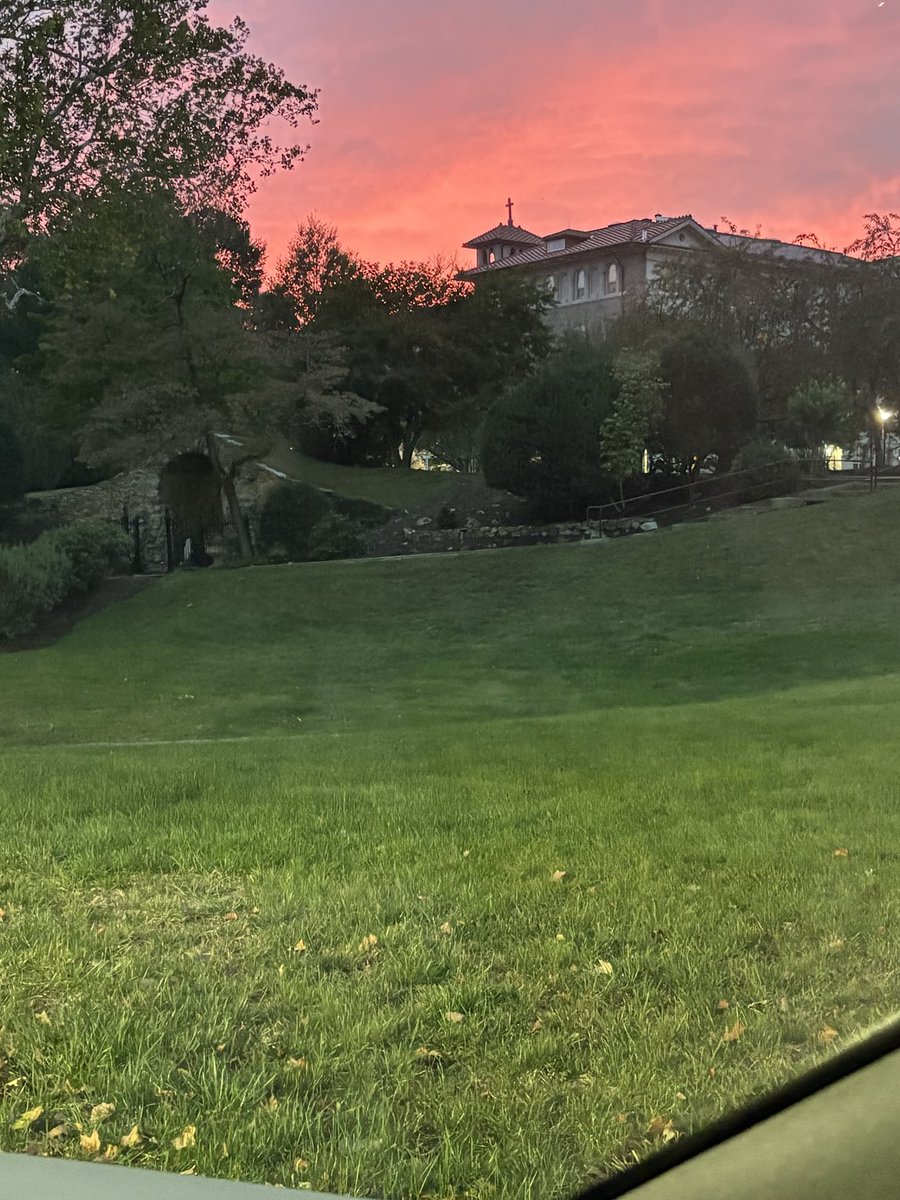 Last night on The Hill.  Beautiful sunset after a good practice.