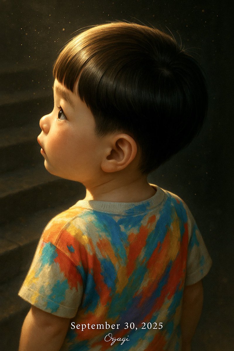 bikurin59's tweet image. 2歳半のうちの子、最近自分で階段を上がれるようになってきました。
高い階段を見上げる時の不安と冒険心に満ちた顔がもうかっこよくて私泣いちゃう🥹

Tuesday, September 30, 2025
#AIart #GPT5 #Dalle3