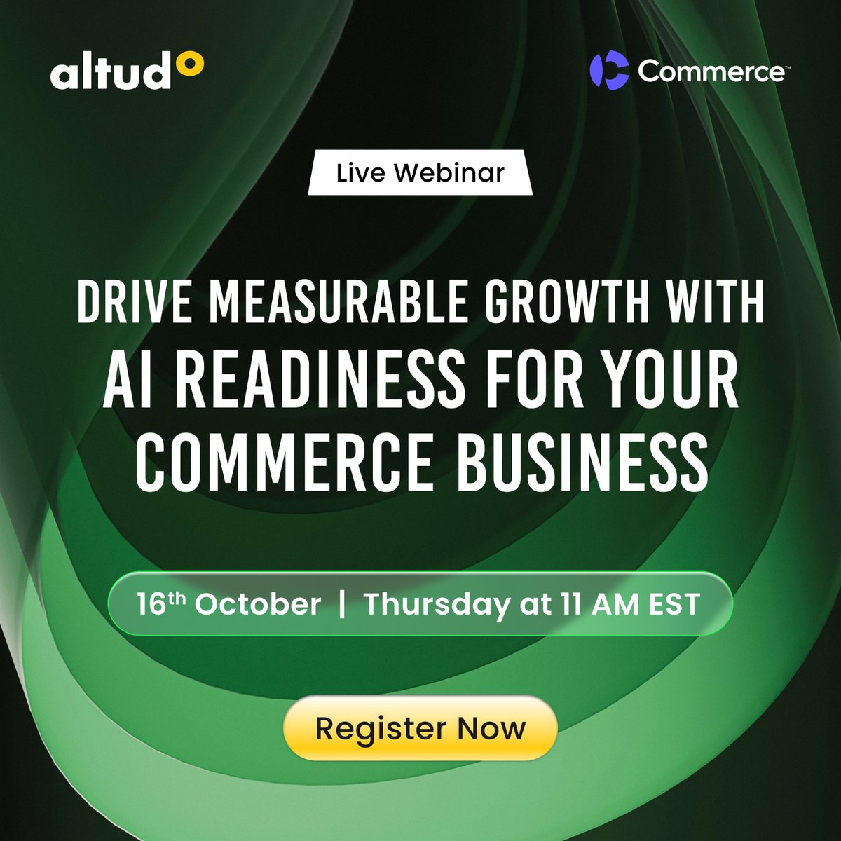 GoAltudo's tweet image. Ready to drive AI-driven growth? Join our webinar on October 16th with @BigCommerce to overcome common #AIImplementation challenges and align your tech and teams. Reserve your spot: lnkd.in/gdKewDUH
#AIReadiness #AltudoWebinars
