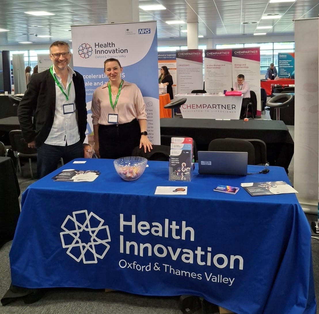 HealthInnovOx's tweet photo. We’re at @OBN_UK #BioForward today!

You can find Guy and Ash on our stand, ready to connect with healthcare innovators.

If you’re developing new health technologies, come and speak to us about how we can support your journey into the NHS. https://t.co/GxUG8VvllW