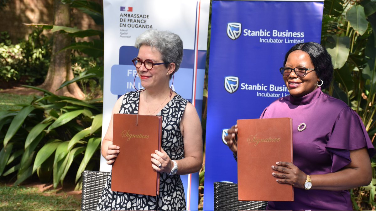 FrenchEmbassyUg's tweet image. Ambassador @VLJMLeroy just signed a new project with @SBIncubatorUG to empower 200+ youth and women-led start-ups in Uganda! 🚀 Boosting innovation, jobs, environmental sustainability &amp;amp; inclusive growth. Let’s celebrate this step towards a brighter future!
#GreenTech #Innovation
