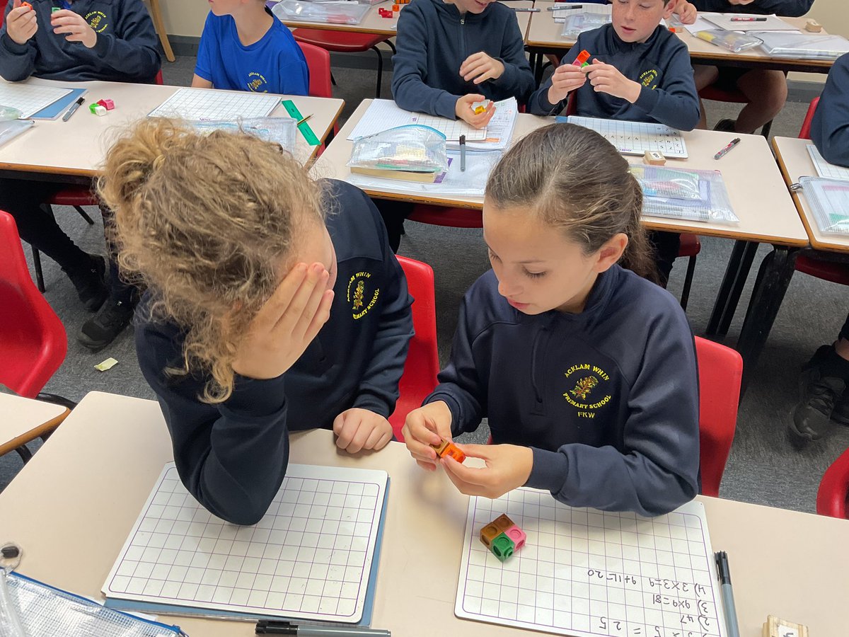 AcklamWhin's tweet photo. This morning, some of the Year 6 children have been investigating cube numbers. #whiterosemaths https://t.co/66YIrbs6NL