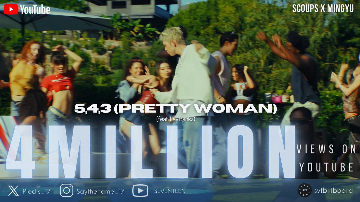 [#543_PRETTYWOMAN VIEWS UPDATE]

Current views: 4,037,759 😍

CARATS, ‘Pretty Woman’ just hit 4M views on YouTube! 🎉 Stream smart and steady so every view makes an impact 😉

▶ youtu.be/u89aNeJlyg0

#CxM #HYPE_VIBES #에스쿱스X민규 <a href="/pledis_17/">세븐틴(SEVENTEEN)</a>