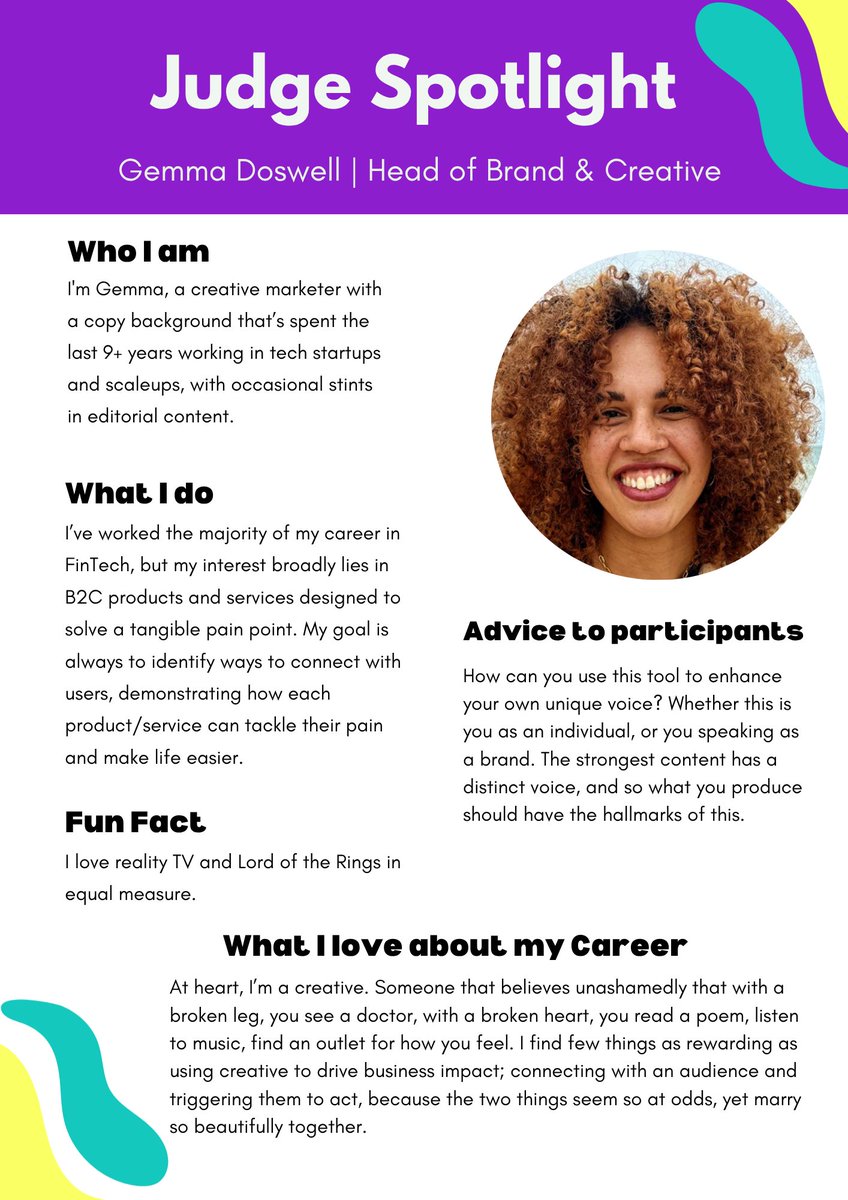 YAiDigital's tweet photo. ✨ Judge Spotlight ✨
Excited to welcome Gemma Doswell, Head of Brand & Creative, to the #ContentLiftHackathon 2025 judging panel!
With 9+ years building standout brands, she brings a passion for creativity + clarity - and how AI can help be used without losing the human touch. https://t.co/enx9VZlTjJ
