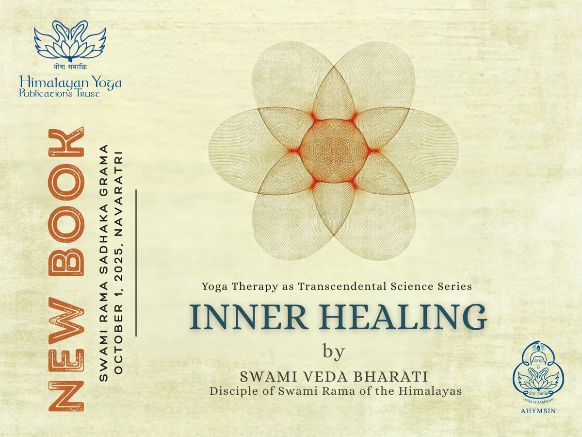 HimalayanSaints's tweet photo. 🪷 An Auspicious Unveiling: A New Book by Swami Veda Bharati

Tomorrow, on the sacred day of Navami (October 1, 2025), in the spirit of divine culmination, we joyfully announce the release of a new offering from the timeless teachings of Swami Veda Bharati: "Inner Healing". https://t.co/Uba5jGOW9u