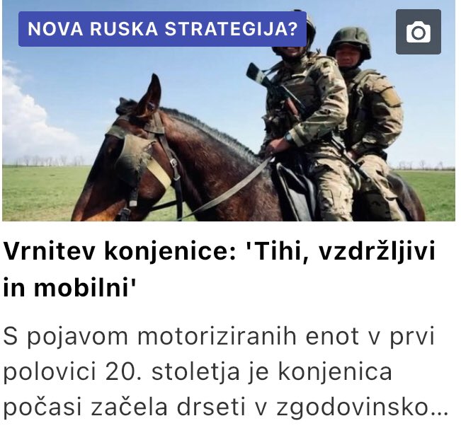 Na 24ur.com hvalijo rusko strateško napredovanje v preteklost. Upam, da vladajoči ne načrtujejo kakšnih podobnih "posodobitev" slovenske vojske...?