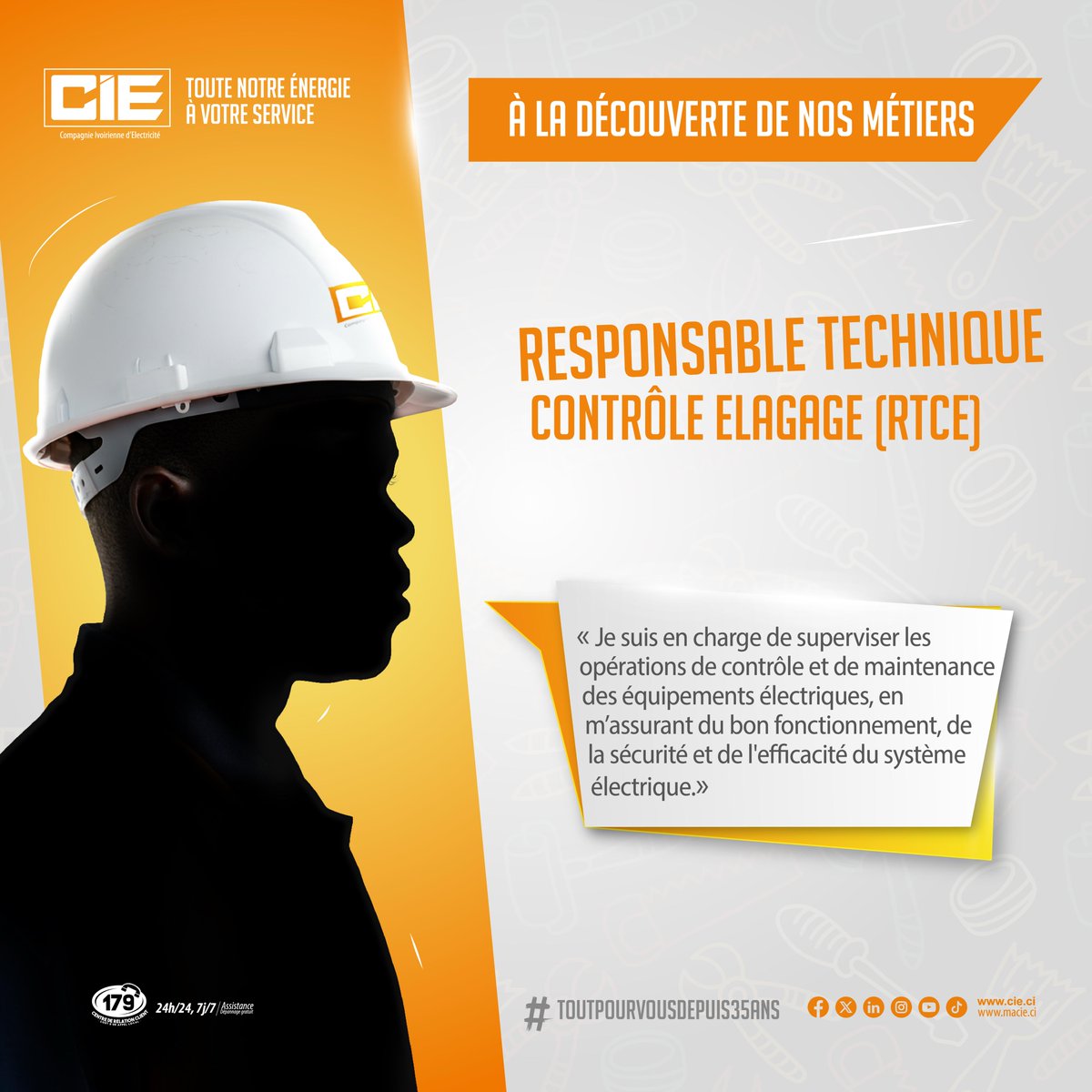 #LesMardisDeLExpertise : À la découverte du métier de Responsable Technique Contrôle Élagage (RTCE) 👷🏾

 Il veille à la sécurité et à la performance du réseau électrique en supervisant les opérations de contrôle et de maintenance.

➡️ Son rôle : garantir un système fiable,