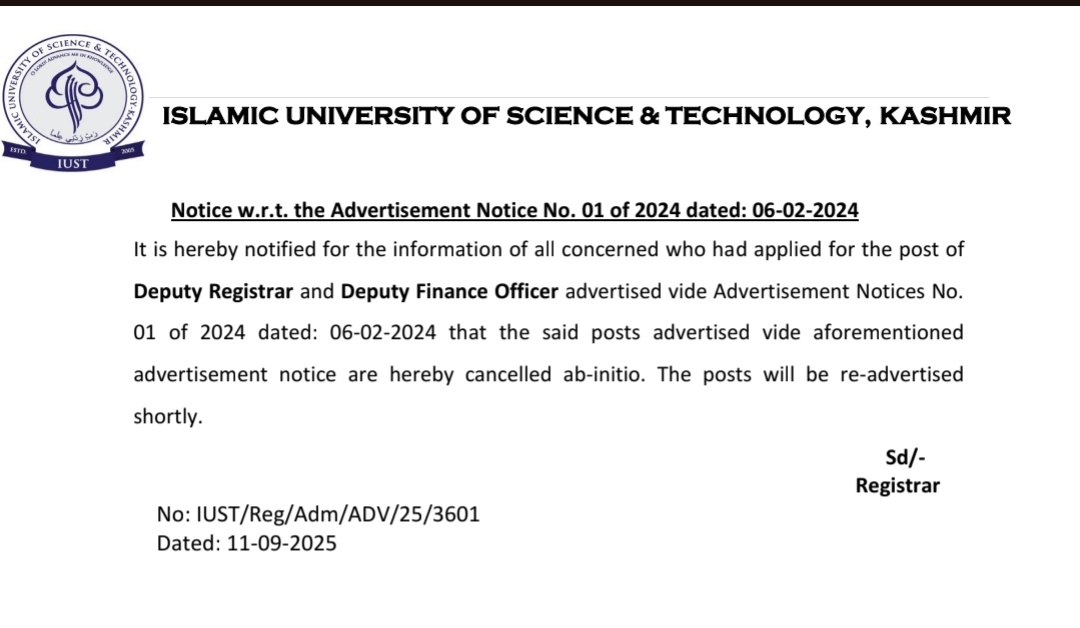 EactClasses's tweet image. It took them 18 months just to cancel this post. I wonder what the hell these Institutions are good at. @iustkashmir @shakilrom @JKNC_ @OfficeOfLGJandK @manojsinha_