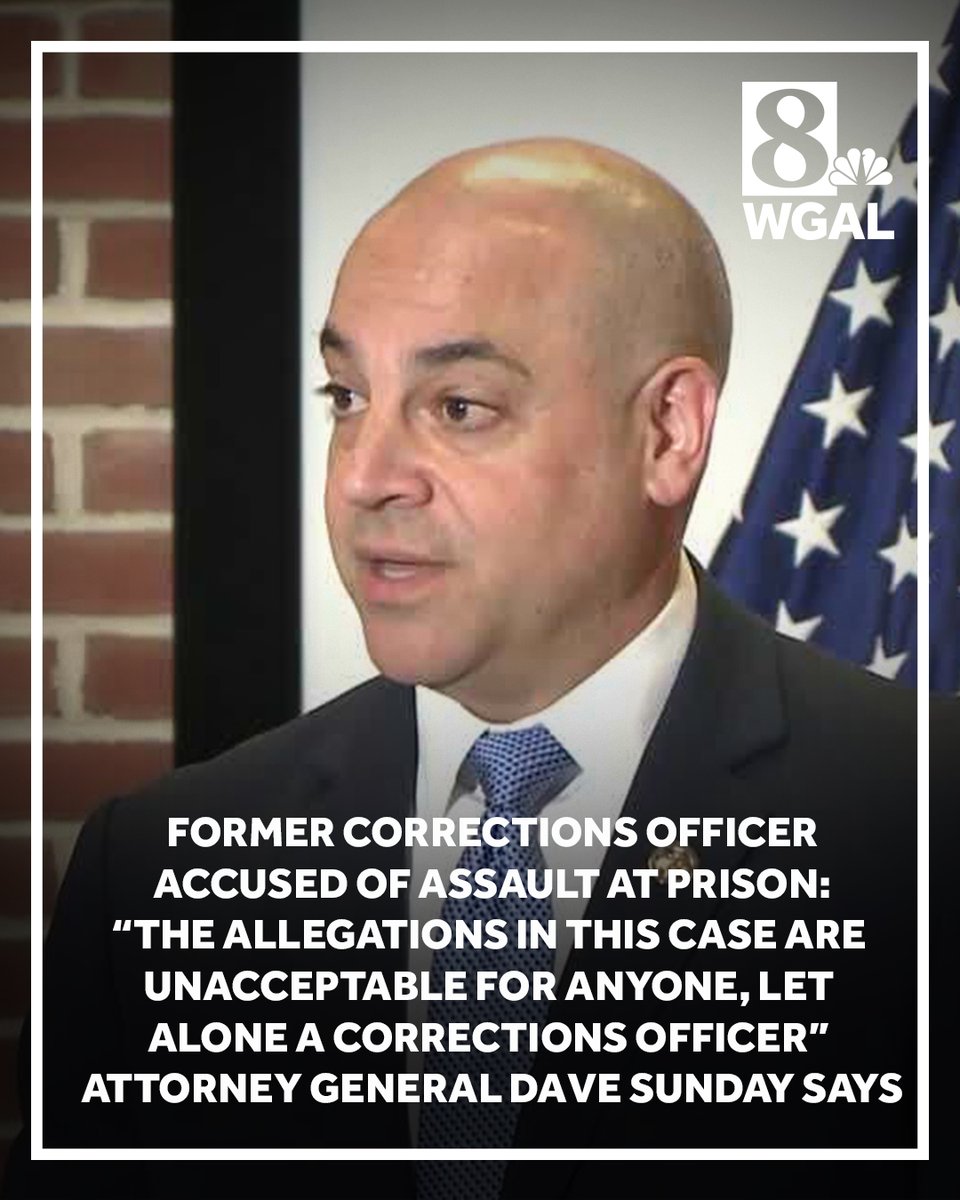 WGAL's tweet photo. Pennsylvania State Police said Garrett Smead, a former corrections officer at SCI Forest State Penitentiary, handcuffed and assaulted two fellow officers at the prison. #panews #assault #correctionsofficer #davesunday https://t.co/r2wLxpyDX3