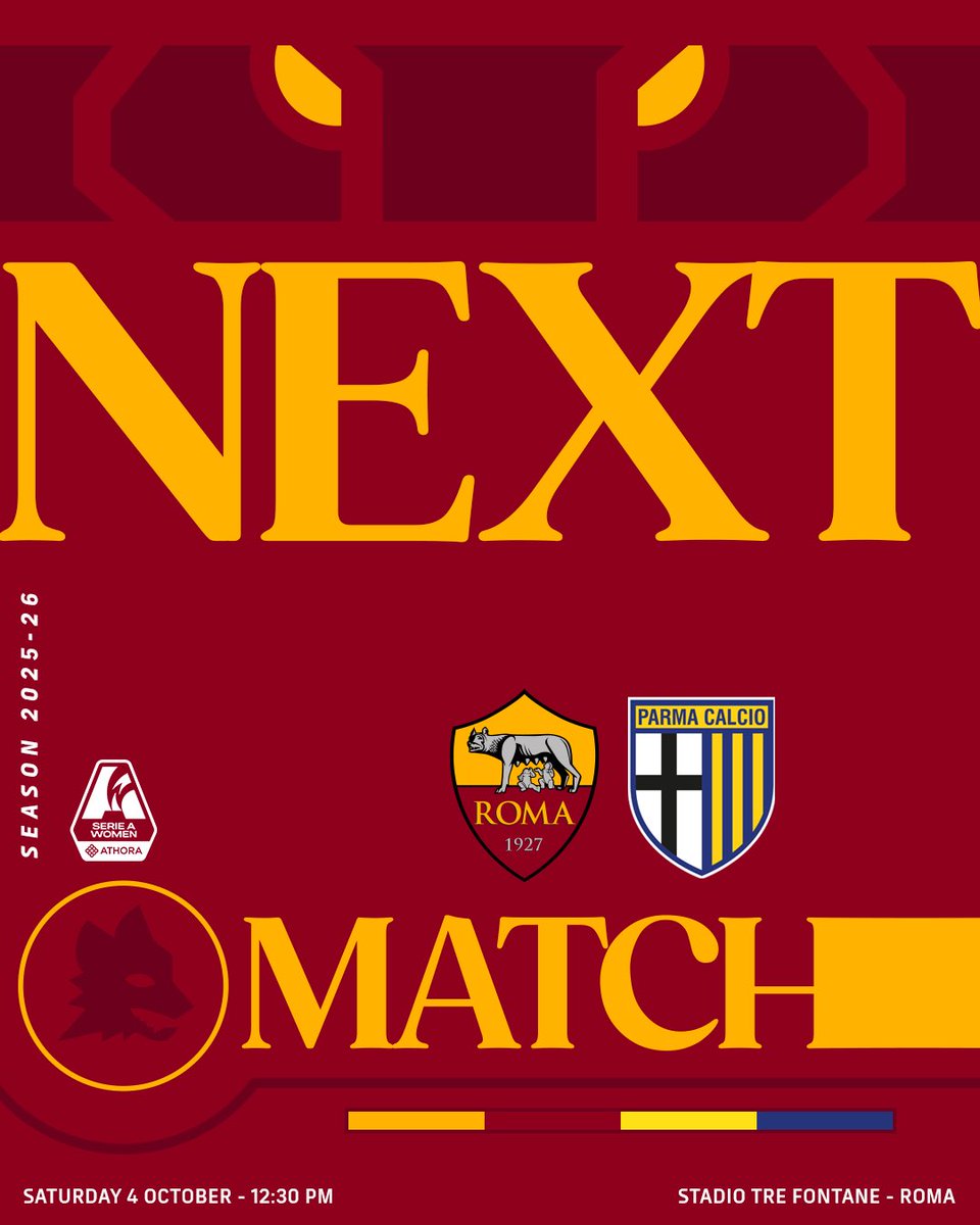 🔜⏳ Sabato inizia il campionato di <a href="/SerieA_Women/">Serie A Women</a> 

DAJE ROMA 🟡🔴

#ASRomaFemminile