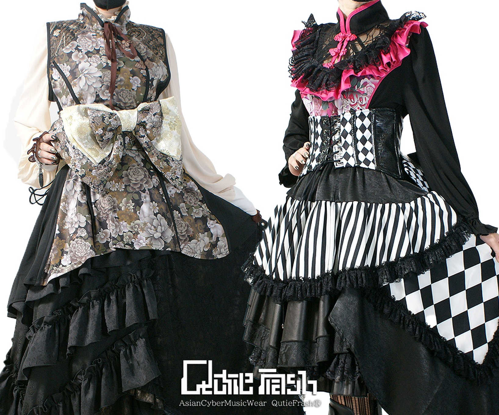 QutieFrash コルセット白 Qutiefrash》 花魁コルセット 9673-CT | TyCHEMaria & cho
