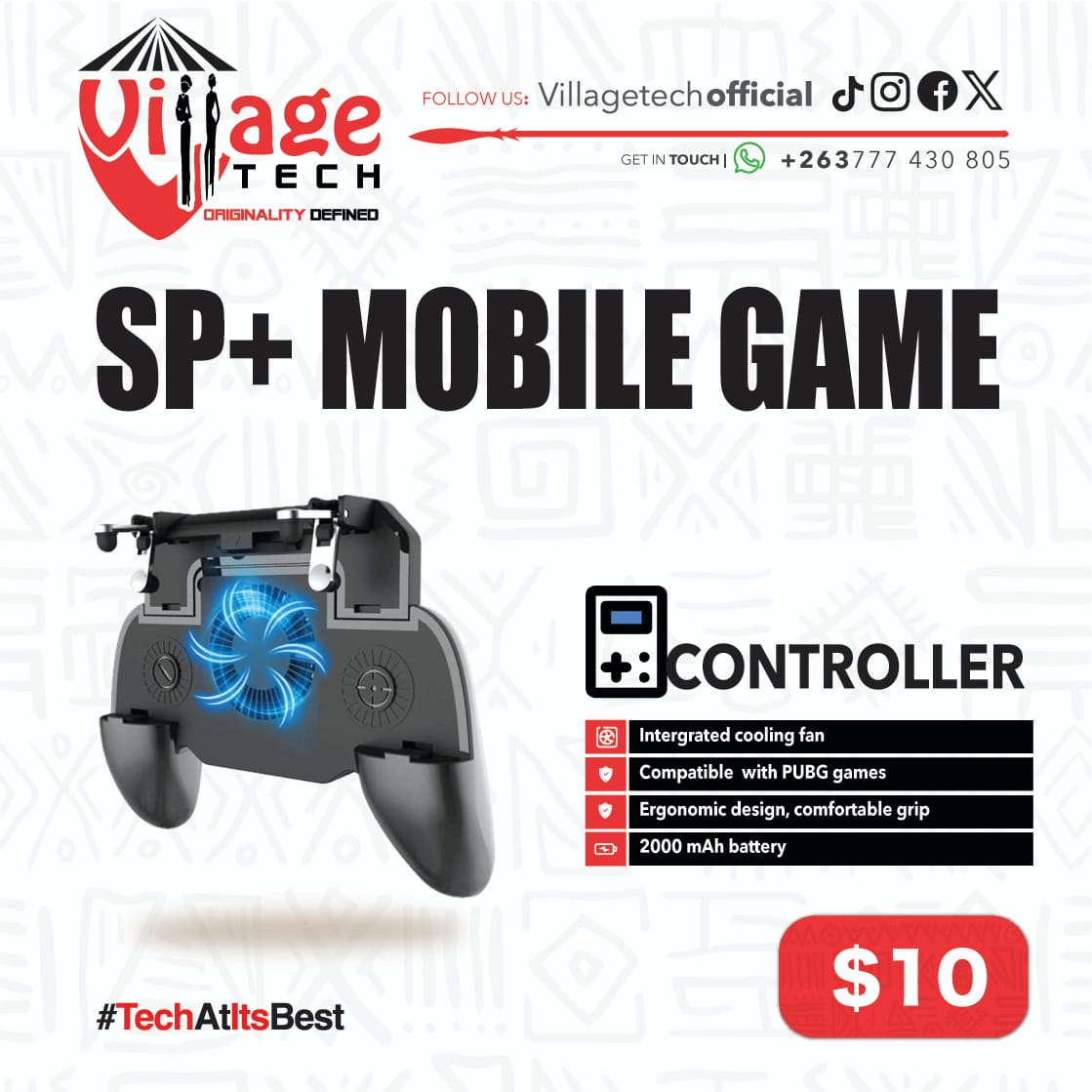 VillageTechOff's tweet image. PLAY COMFORTABLY WITH THE SP PLUS MOBILE GAME CONTROLLER WITH TRIGGETS AND A COOLING FAN

#TechAtItsBest 

JOIN OUR WHATSAPP CHANNEL FOR MORE PRODUCTS whatsapp.com/channel/0029Va…