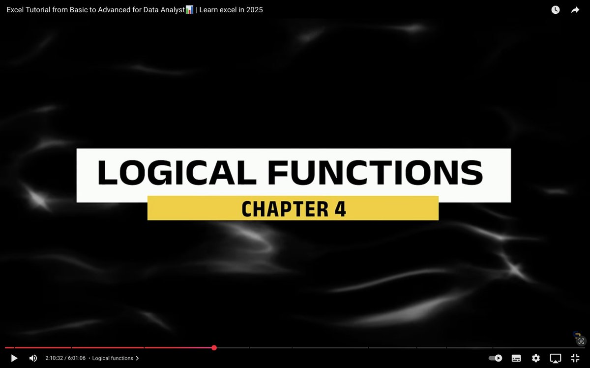 Bhavleenk9's tweet image. Day 4 – Excel Learning
Covered logical functions today: IF, Nested IF, IFS, AND, OR. These functions make decision-making in data analysis so much easier!
#Excel #LogicalFunctions #LearningJourney