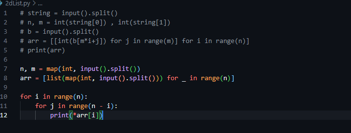 boraCanCode's tweet image. Today&apos;s Learning

Wrapped up string problems ✅

Started 2D lists: lists of lists, iterate with nested loops

Learned jagged lists: rows can have different lengths, avoid [*cols]*rows; use list comprehensions instead
Next: practice indexing and safe initialization!”