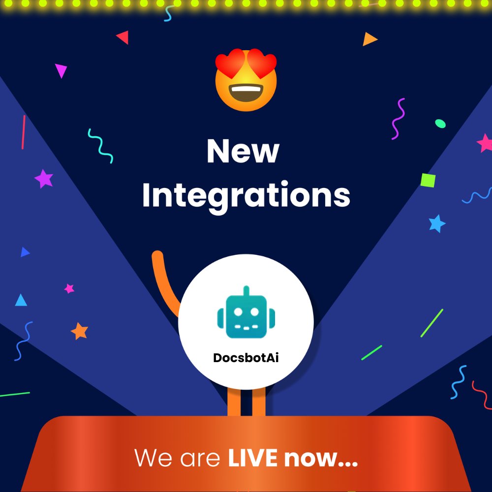 IntegratelyApp's tweet image. Now integrate @docsbotai with 1400+ apps with just one click using Integrately!
And because it's so easy to use, you'll be up and running in no time.
#1ClickIntegrations #NoCode