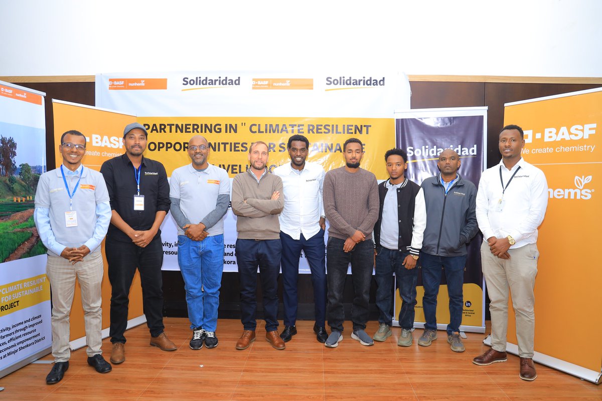 Solidaridad ECA, with BASF | Nunhems Ethiopia, launched the Climate Resilient Opportunities for Sustainable Livelihoods Project in Addis Ababa. The 3-year initiative will empower 1,600 farmers &amp; impact 6,400+ lives with climate-smart practices &amp; resilient incomes. #ClimateAction