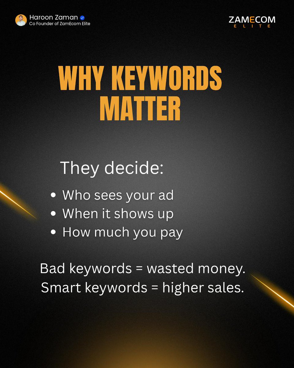 MHaroon_Zaman's tweet image. 🔑 Master Amazon PPC by choosing the right keywords!
🔖 Save this for later & ♻️ share to help your network.
👉 Follow @MHaroon_Zaman for daily Amazon growth insights 🔔
#AmazonPPC #KeywordResearch #AmazonAdvertising #AmazonGrowth #MuhammadHaroonZaman #ZamEcomElite