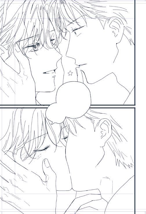 完成→線画→下書き 