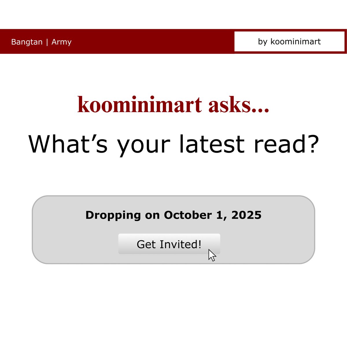 koominimart's tweet image. New drop loading… 

tags include: #anikanikgoals #rarecollectibles #limitedtimeonly — hit that kudos button IRL ❤️