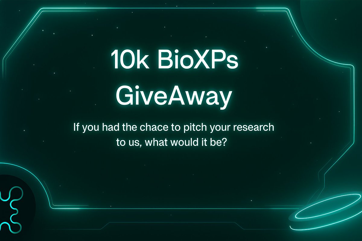 BioProtocolAF's tweet image. 10K BioXP Giveaway 🧬
If you had the chance to pitch your research to us at @BioProtocolAF, what would your research be based on?
Best research idea + brief explanation in the comments wins 10,000 BioXP ⚡️
How to Join?
➜ Must be following @BioProtocolAF
➜ Like and Retweet…