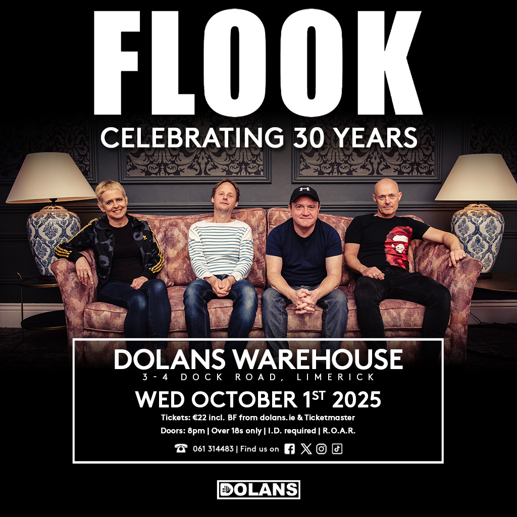 mydolans's tweet image. ***TOMORROW NIGHT***
FLOOK: Celebrating 30 Years 
Dolans Warehouse, Wed October 1st 
Tickets here: dolans.yapsody.com/event/index/83…

#flook #30years #dolans #limerick