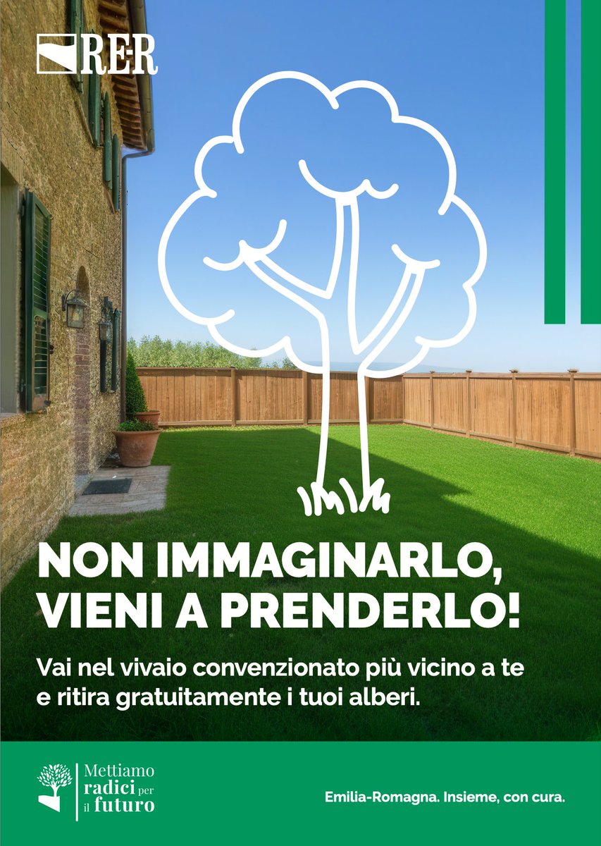 RegioneER's tweet photo. #Forestazione. ‘Mettiamo radici per il futuro’, da domani riparte la distribuzione gratuita di piante e alberi per cittadini, associazioni e imprese. Allegni: “Potenziamo le aree verdi con l'aiuto della comunità”
La #notizia👉https://t.co/SokR14vwz7 https://t.co/UCg3mvsa6m