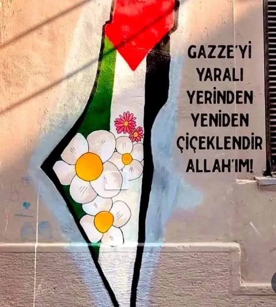 Rabbimiz, Gazze'yi selamete erdir.
Rabbimiz, Gazze'yi azaptan kurtar. 
Rabbimiz, Gazze'yi muzaffer eyle.  
Rabbimiz, Gazze'yi ehliyle aziz eyle.   
Rabbimiz, Gazze'yi Aksa için koru. 
Rabbimiz, Gazze'yi Çocuklar için koru.