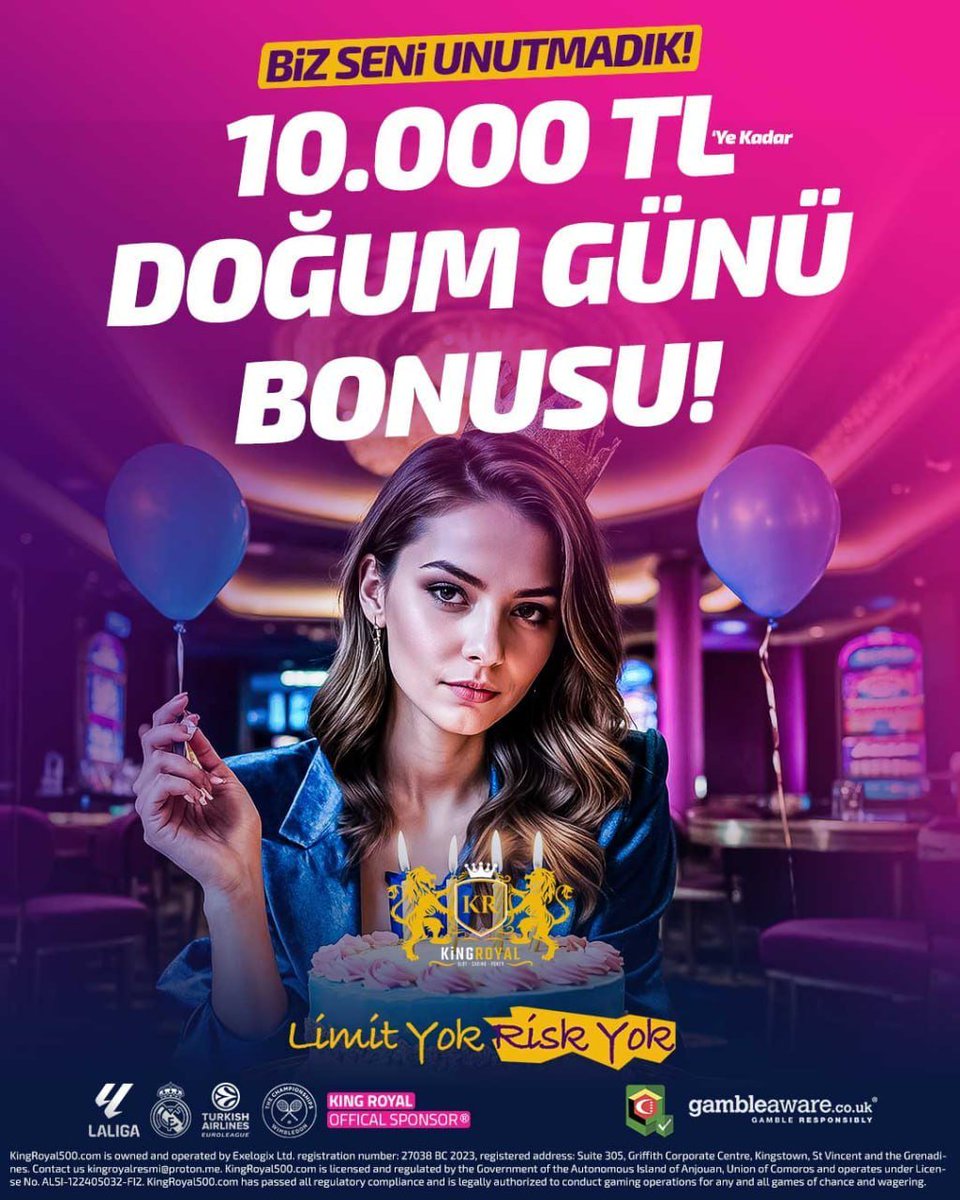 kingroyalvip's tweet photo. 🎂Doğum Günü Bonusu 🎂
🎉 Biz seni unutmadık!
KingRoyal’de doğum günün 10.000 TL’ye kadar bonusla kutlanıyor.
🍰 Pastanı üfle, bonusunu kap!
🔗 Güncel link yorumda.
#KingRoyal #DoğumGünüBonusu #BonusTime #CasinoWorld #GamerLife https://t.co/qxi41foSE3