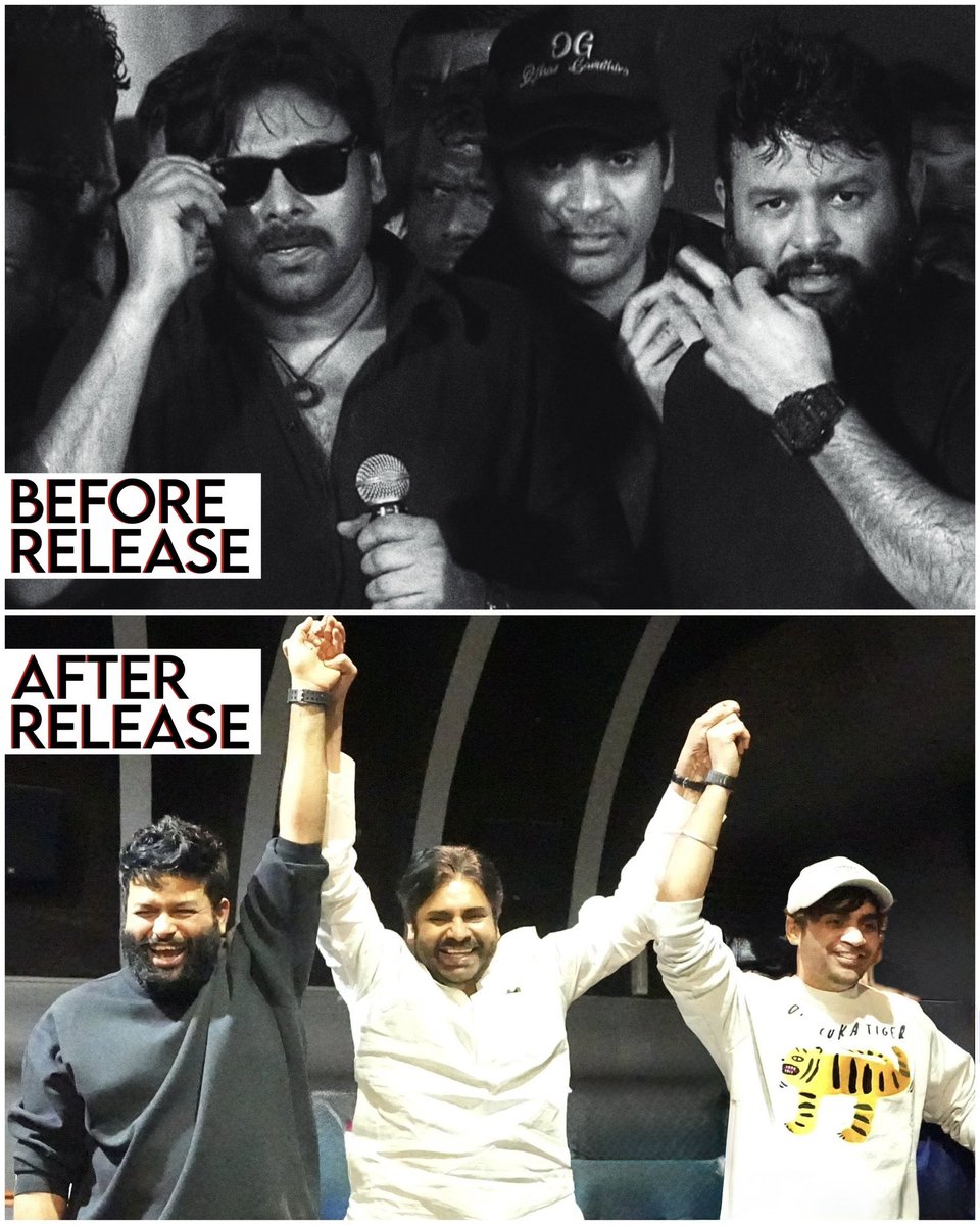Two memorable pictures that define #OG &amp; it’s humongous success 🤩❤️‍🔥

#TheyCallHimOG #BlockBusterOG #PawanKalyan #Sujeeth #Thaman