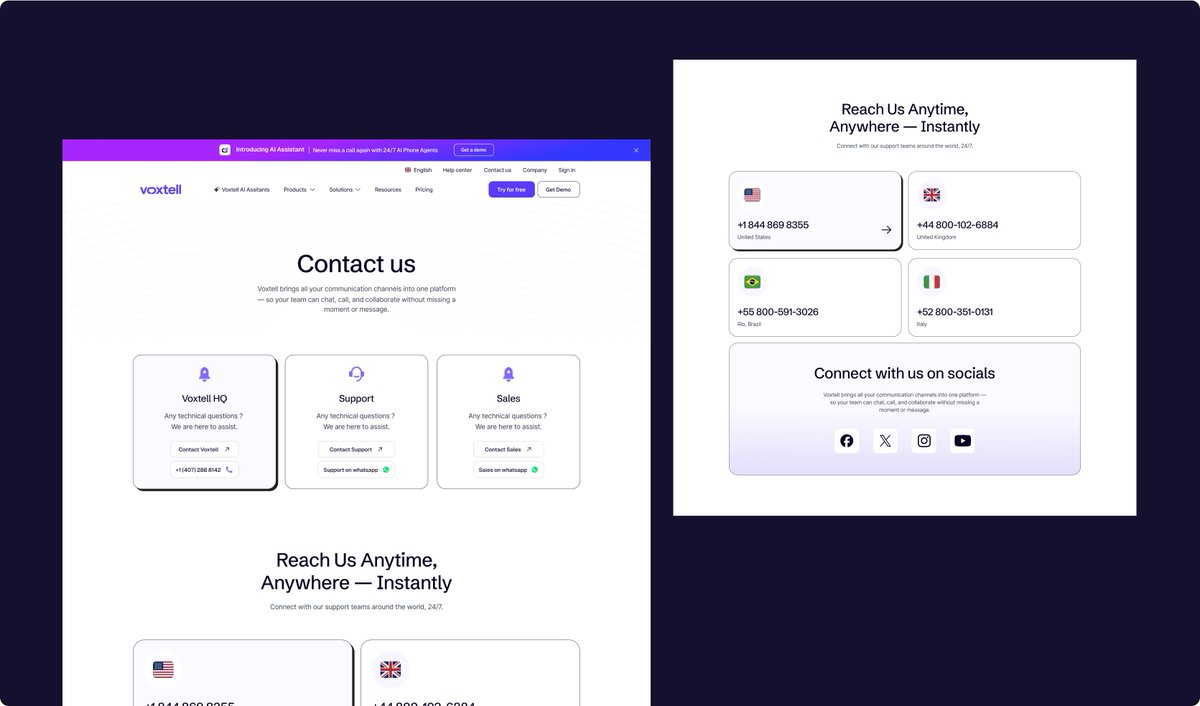 Contact page that actually makes contacting them easy.