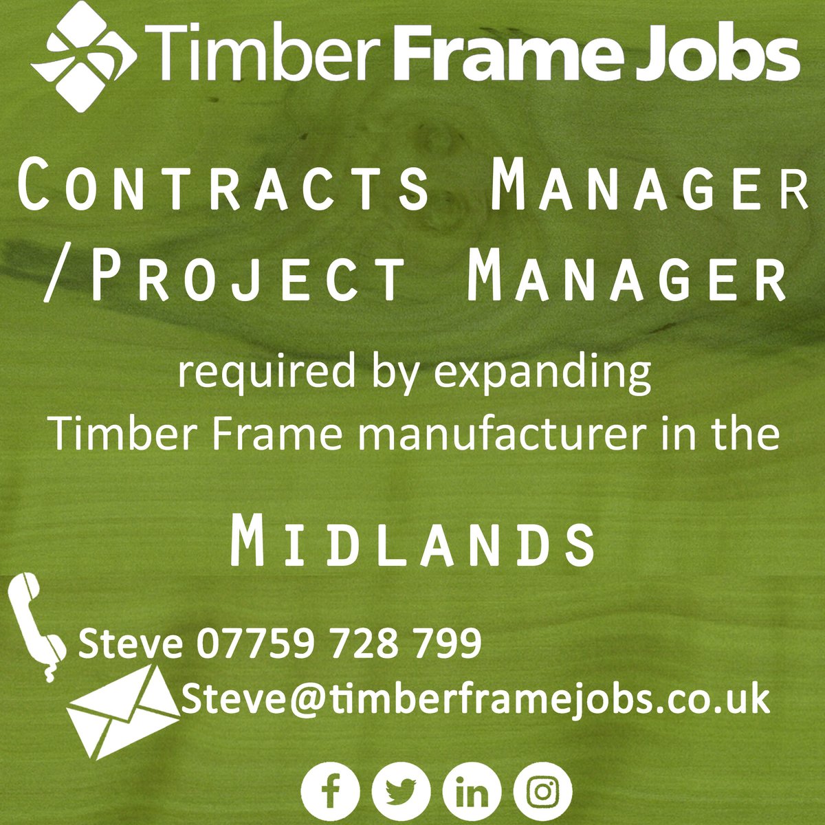TimberFrameJobs's tweet image. Contracts Manager / Project Manager required by expanding Timber Frame manufacturer in the Midlands 

#ContractsManager #ContractsManagerJobs #ProjectManager #ProjectManagerJobs #MidlandsJobs #ConstructionJobs #ConstructionManager #TimberFrame #TimberEngineering #TimberFrameJobs