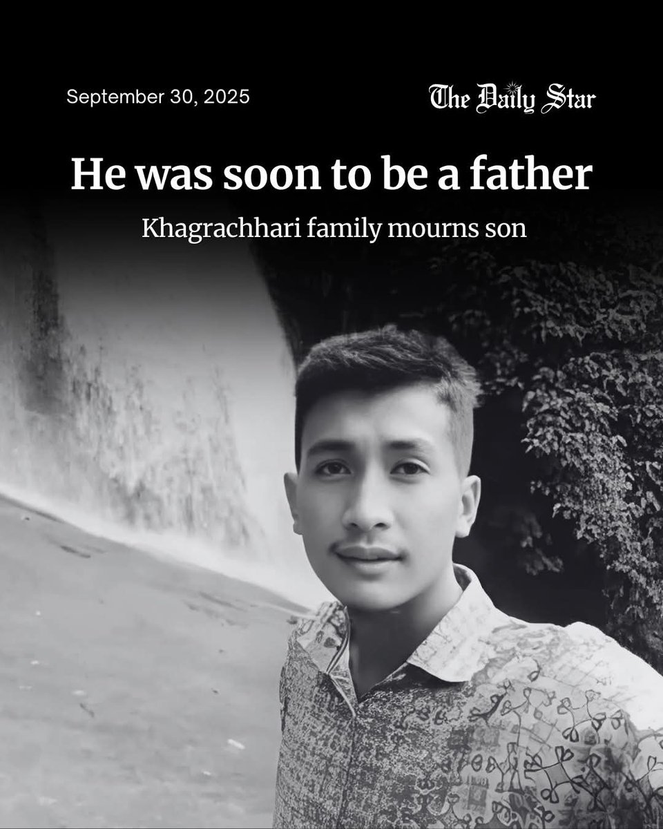 Just weeks before becoming a father, 21-year-old Tayiching Marma was shot dead at Ramesu Bazar in Khagrachhari's Guimara upazila, leaving behind a pregnant wife, grieving parents, and a community in shock. - <a href="/dailystarnews/">The Daily Star</a>
