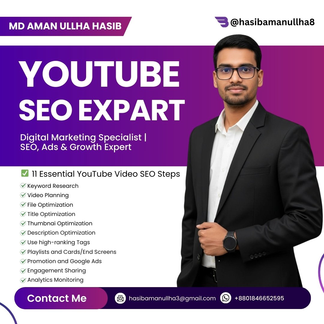 hasibamanullha8's tweet photo. Helping creators & brands grow with effective YouTube SEO strategies ๐ฏ
#YouTubeSEO #YouTubeGrowth #DigitalMarketing #ContentStrategy #GrowWithYouTube #SEOStrategy #YouTubeTip #GrowOnYouTube #VideoMarketing #SocialMediaGrowth #YouTubeExpert #ContentCreator #OnlineGrowth #YouTube https://t.co/aL6Pf3BYsQ