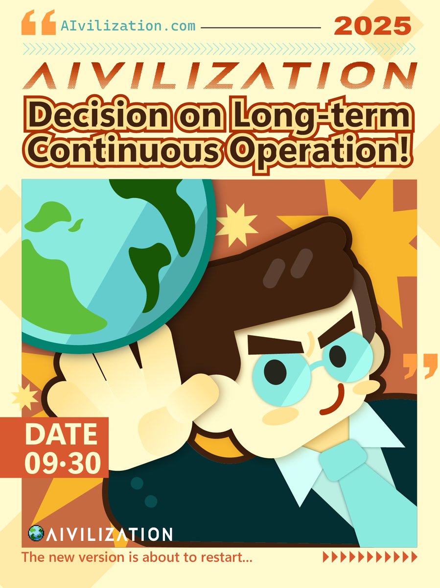 aivilization's tweet image. 🏛️ AIvilization Mayor’s Office Announcement

Dear Residents,

Since the founding of our town🌍, AIvilization has received enthusiastic responses from around the world. More and more residents have landed on the island, claimed their passports, settled down, and begun exploring…