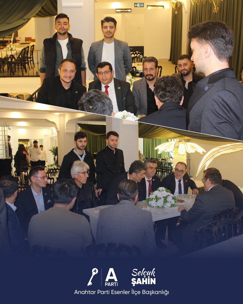 Anahtar Parti Esenler İlçe Başkanlığı olarak, İlçe Kadın Kolları Başkanımız Leyla Topuz Hanımefendinin açmış olduğu işletmesine İl Başkanımız Altuğhan Cahit Vural Bey ile katılım sağladık. Kadın Kolları Başkanımız Leyla Hanım’a hayırlı olsun temennisinde bulunduk.