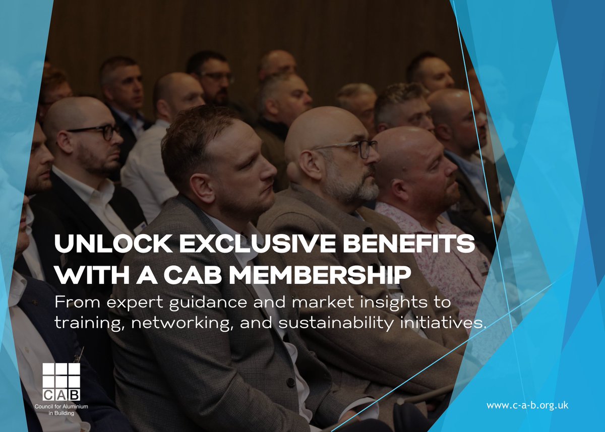 CAB is the only trade body representing the UK aluminium in building supply chain.

Interested in joining?

Find more info here: ow.ly/UhRR50WR4W7 

#ukconstruction #curtainwalling