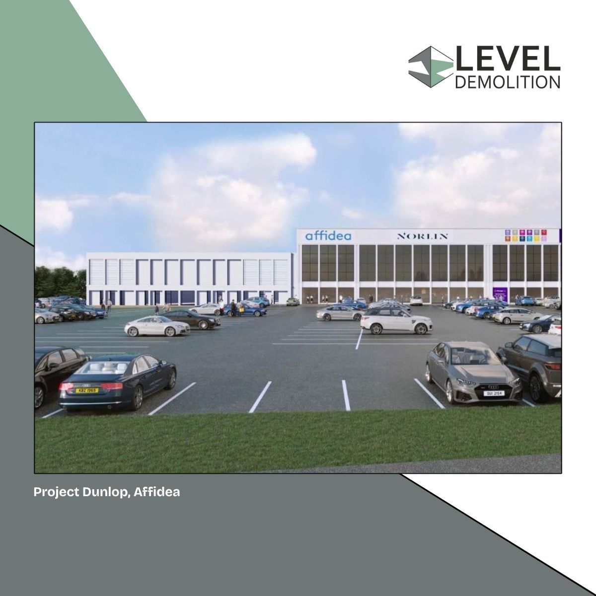 DemolitionLevel's tweet image. 🚧 Level Demolition led the adaptive reuse of the former B&Q warehouse, Boucher Rd Belfast, for @AffideaIreland 🏥 The site now boasts a new Class C3 private hospital, expanding Affidea’s footprint in NI 📆 Completion: July 2025 #Healthcare #ProjectDunlop #AdaptiveReuse