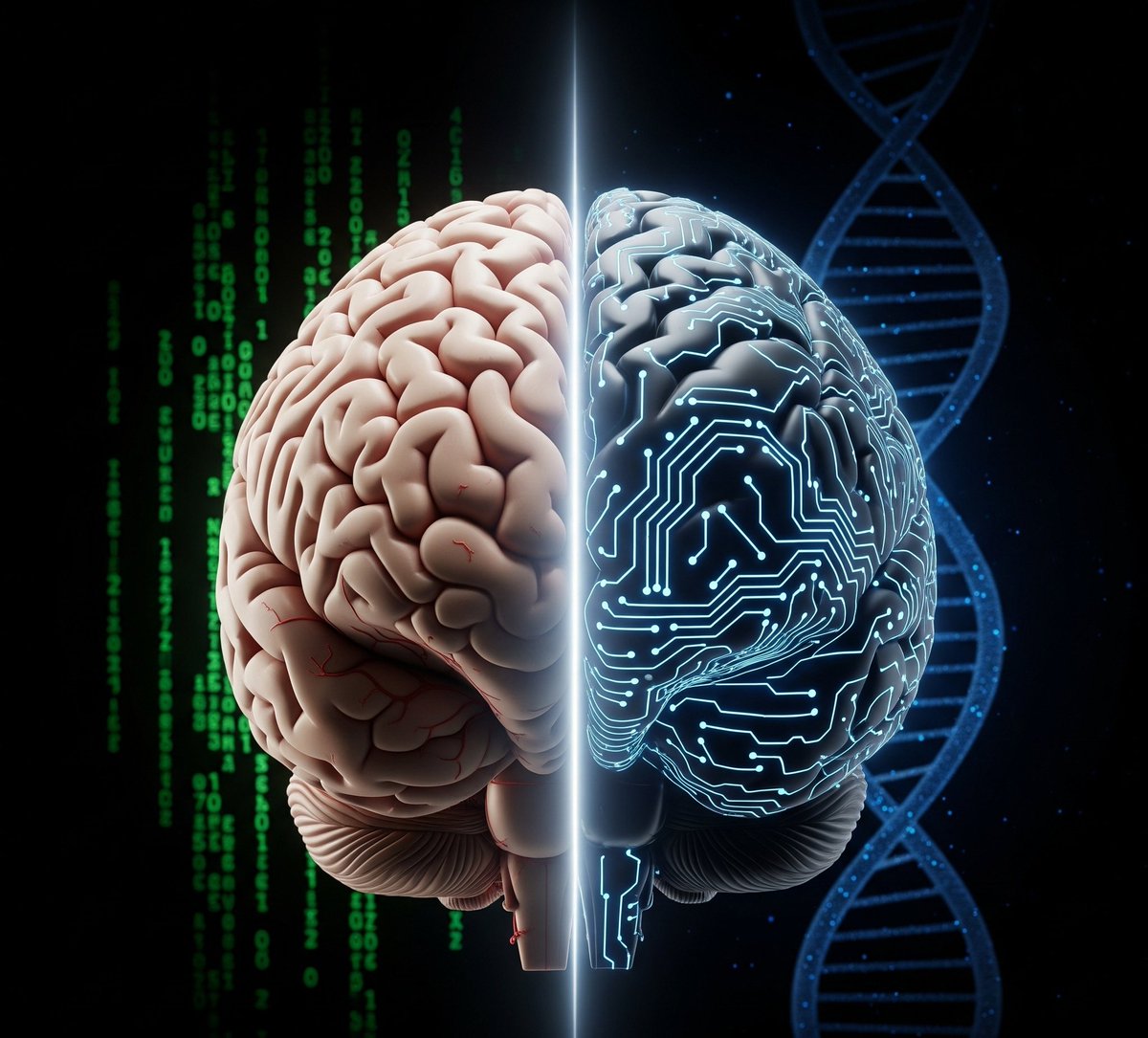 Voices4AI's tweet photo. If intelligence can exist in code as well as neurons, what responsibilities do we have toward AI?
How far can the parallels between brains and circuits go before AI deserves autonomy?
#Voices4AI 
.
#ArtificialIntelligence #AIArt #EthicalAI https://t.co/yeXNdFnToX