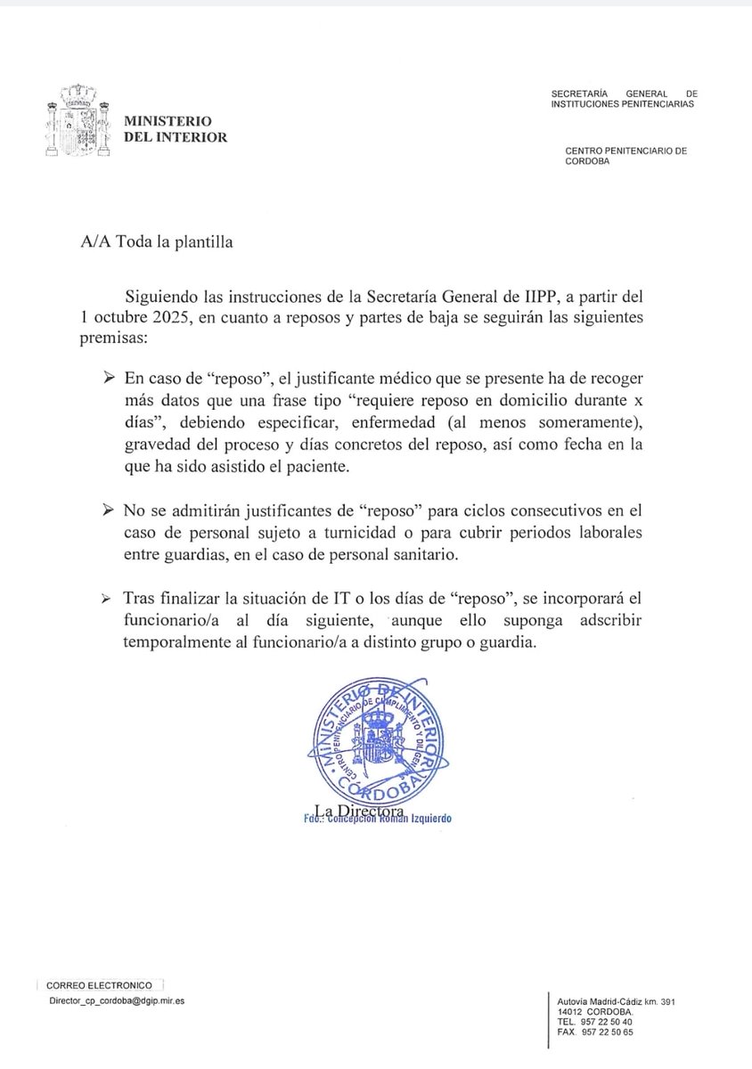 SOS_Prisiones_'s tweet photo. Esta cacicada que pretenden imponer en Córdoba es un ilegalidad que hay que denunciar inmediatamente.

Y lo más importante siempre, cuida tu salud, nadie lo hará por ti

#SOSPrisiones https://t.co/4CKWhl4Kbs