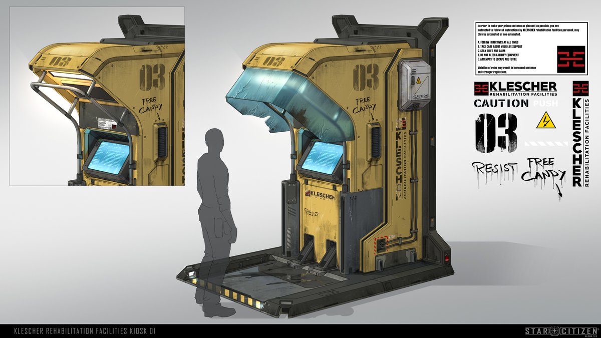 cdoretz's tweet image. Terminal for Star Cititen&apos;s Klescher Prison. Next to Microtech one of my first concepts I have worked on for SC years ago #conceptart #scifi #gamedev #b3d #starcitizen