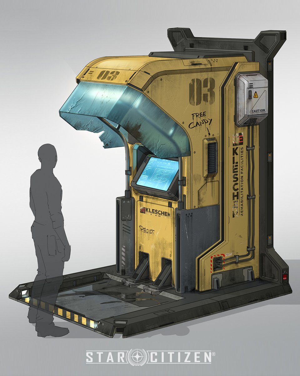 cdoretz's tweet image. Terminal for Star Cititen&apos;s Klescher Prison. Next to Microtech one of my first concepts I have worked on for SC years ago #conceptart #scifi #gamedev #b3d #starcitizen