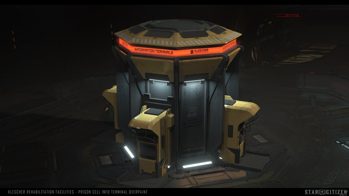 cdoretz's tweet image. Terminal for Star Cititen&apos;s Klescher Prison. Next to Microtech one of my first concepts I have worked on for SC years ago #conceptart #scifi #gamedev #b3d #starcitizen