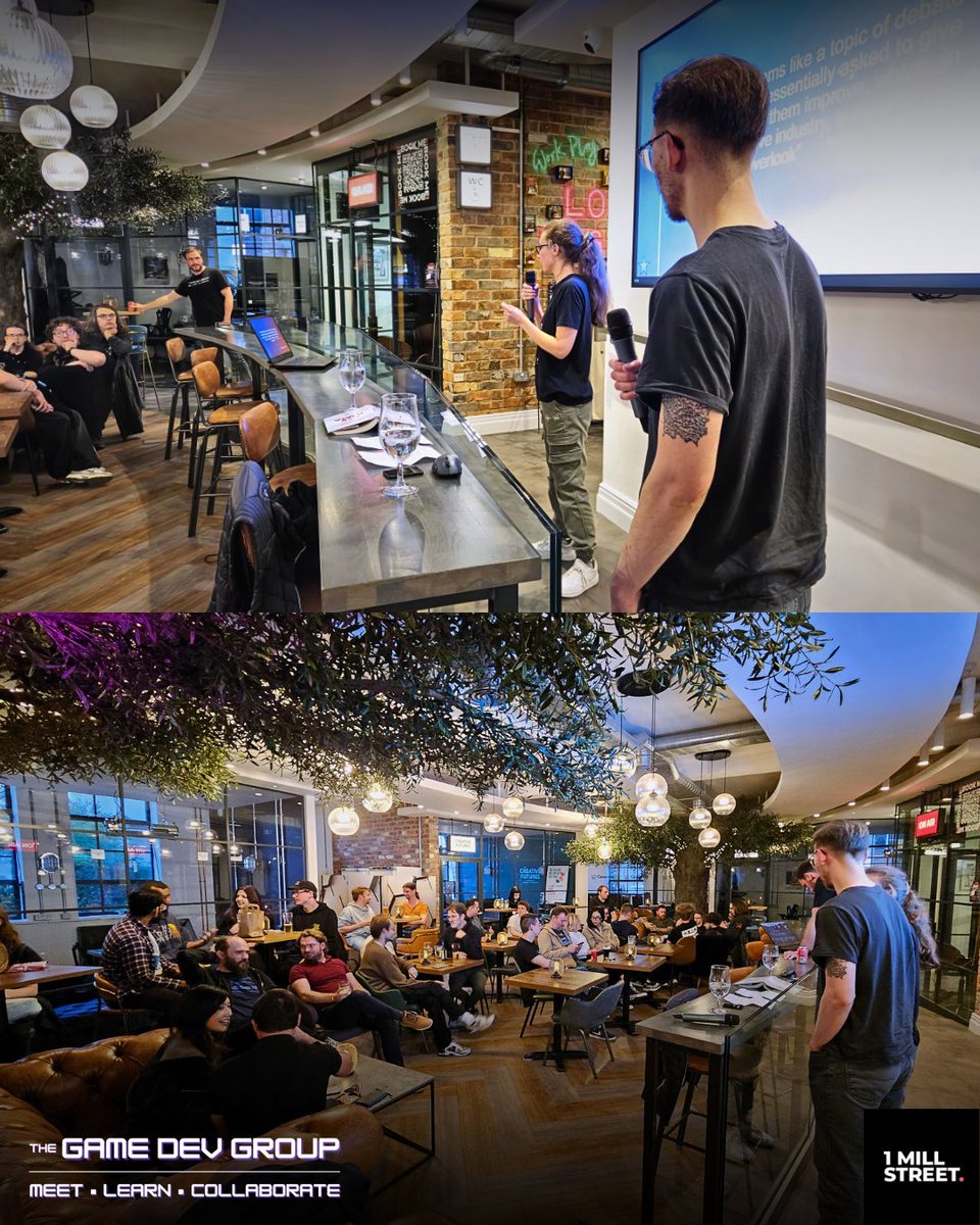 thegamedevgroup's tweet image. What an amazing evening! Nicole and Dom shared some great insights on the importance of feedback as well as how to take and apply it to your work.
The evening concluded with an amazing discussion within the community. It was refreshing to see such conversations happening!